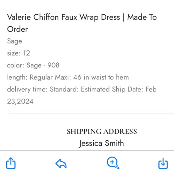 NEW Revelry Valerie Chiffon Faux Wrap Dress in Sage W12 - Picture 12 of 16
